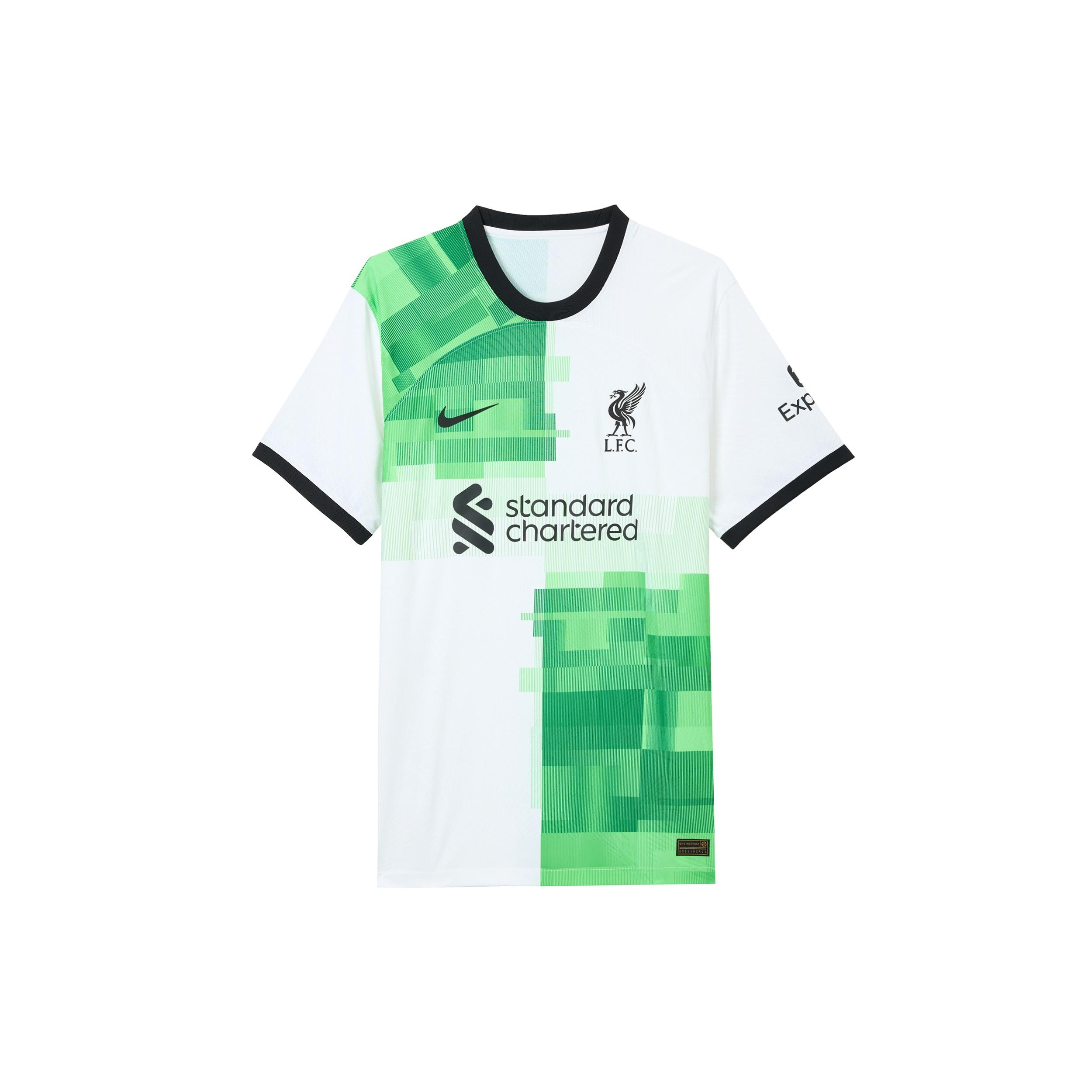 Nike Liverpool FC 23/24 Match Away White Green Spark Black Men s DX2617-101 S