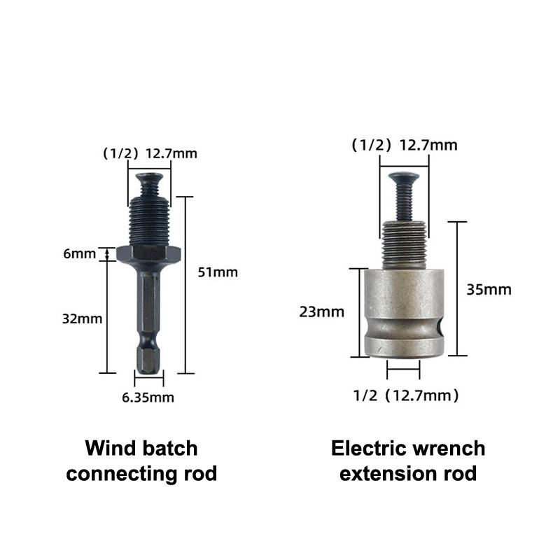 Bohrfutter Schnellwechseladapter 1/2 3/8 Gewinde Schlagschrauber Umbau Sds-Plus Sechskantaufnahme Vierkant Weiblicher Adapter