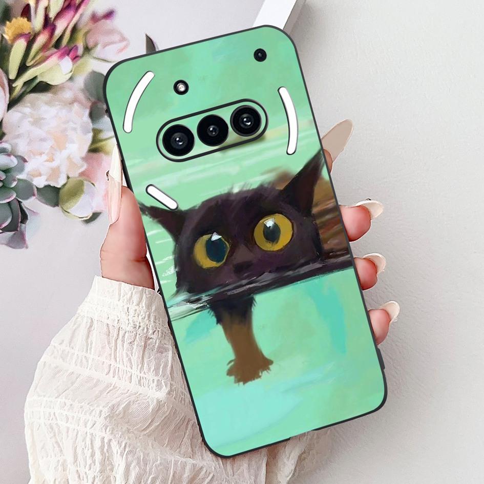 For Nothing Phone 3A 2025 Case A059 Fashion Flower Cats Cartoon Silicone Soft Shockproof Cover For Nothing Phone3A 3A Pro Bumper