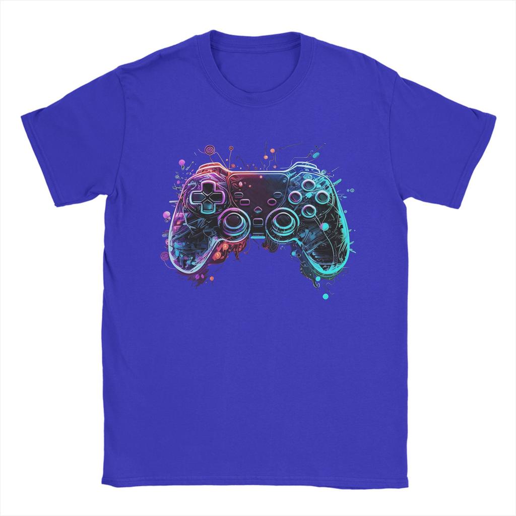 Men's T-Shirts Gamer Girl Boy Funny Cotton Tee Shirt Short Sleeve GamePad T Shirts O Neck Clothes Summer