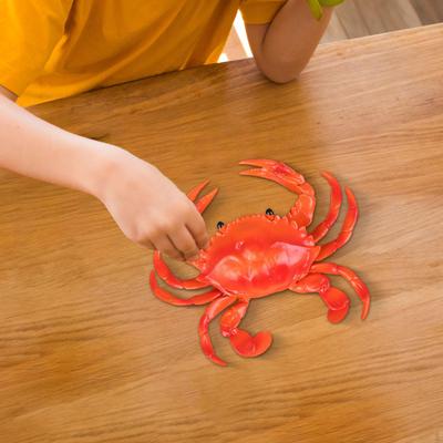 Realistic Crab Figurine Sea Creature Toy Bath Home Decoration Animal Figure Seafood