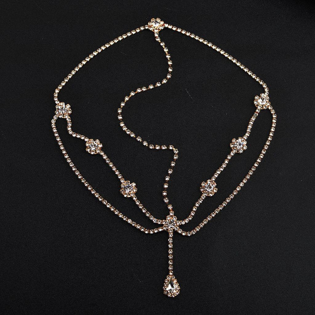 Exquisite Rhinestone Headwear: European & American Style Forehead Chain
