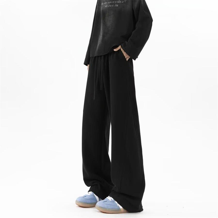 Men's Autumn/Winter Loose Straight Casual Pants with Plus Velvet - Trendy American Style