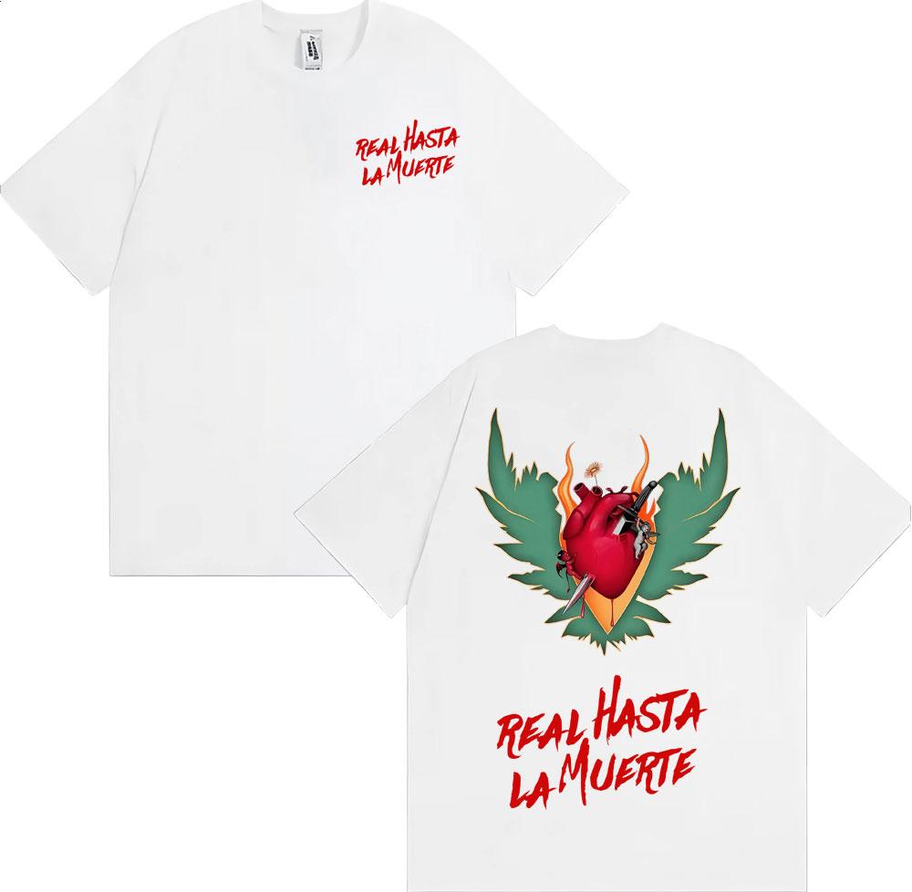 Anuel AA Rhlm 2 Real Hasta La Muerte Graphic T Shirt Unisex Women Harajuku High Street Style Tshirts Oversized 100 Cotton Tshirt