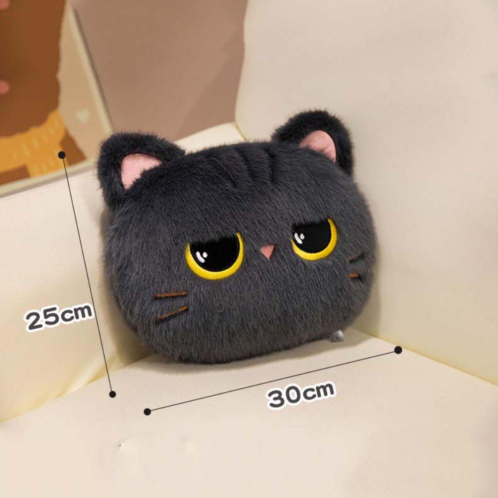 Plush Cat Plush Throw Pillow Super Soft Cat Stuffed Toy Black Cat Plush Toy Birthday Gifts