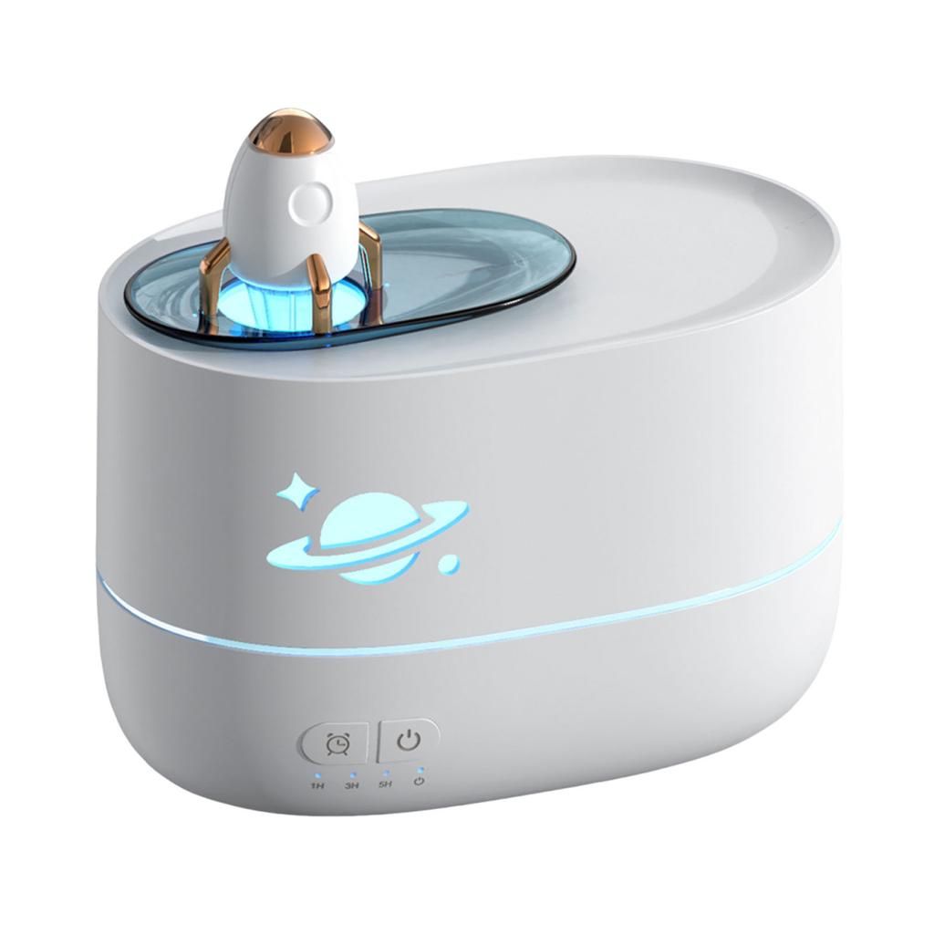 Essential Oil Diffuser with Rocket Night Light Aromatherapy Machine Colorful Flame Aroma Diffuser for Home Office Decor