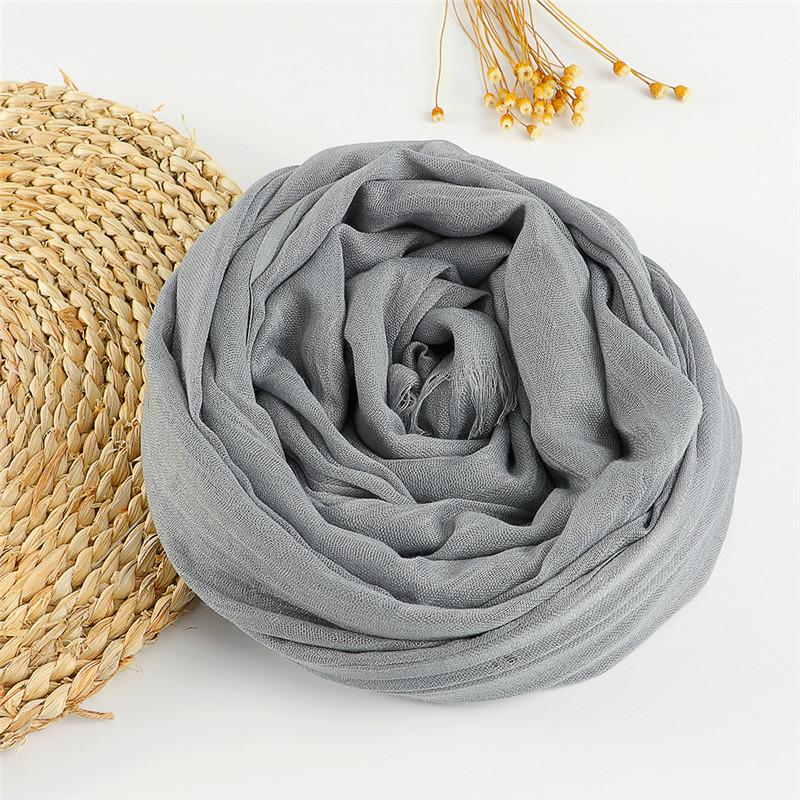 

37 Color Plain Big Size Fringe Cotton Viscose Scarf Lady Warme Soft Shawls and Wraps Pashmina Stole Female Kerchief Muslim Hijab