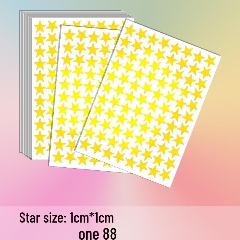 Five-Pointed Star Reward Stickers for Kindergarten - Teacher and Student Self-Discipline Chart