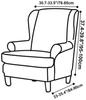 1PC Stretch Wing Chair Covers Elastic Anti-dirty Velvet Wingback Armchair Cover Single Relax Sofa Covers with Seat Cushion Cover