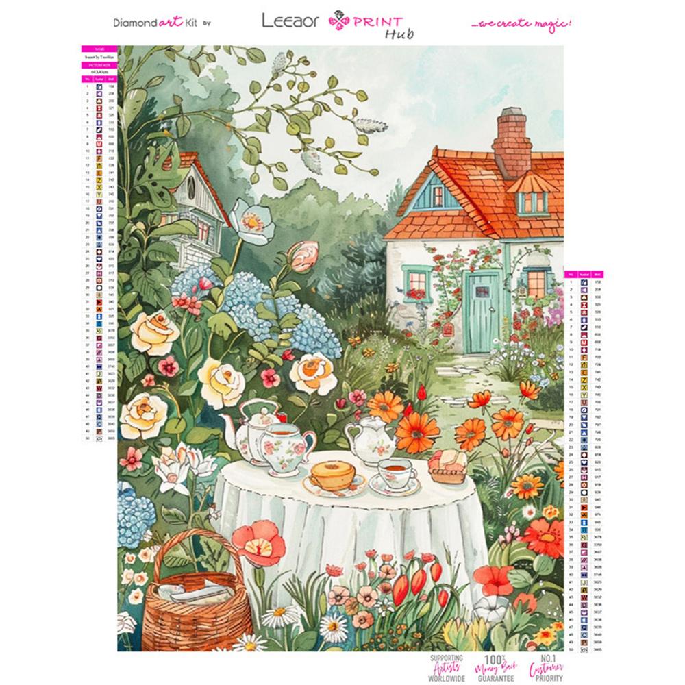 Flower 5D DIY Diamond Painting Landscape Diamond Embroidery Cross Stitch Set Full Round Diamond Mosaic Home Wall Decoration Gift