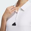 Adidas Cool Touch Sports Polo Shirt With Solid Color Logo Women Tops White IW4848