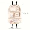 Car Seat Back Organizer Adjustable Kick-Proof PU Leather Storage Bag Hanging Storage Box Ideal for Keeping Car Seats Clean