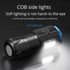12000LM New Upgrade Flashlight with COB Side TYPE-C Rechargeable Waterproof with Magnet for Camping with 18350 battery Torch camping