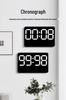 Large LED Digital Alarm Clock - Silent Weekday Display for Living Room