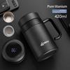 Titanium Double-walled Vacuum Thermal Insulation Cup with Filter Portable Tea Coffee with Lid Water Bottle