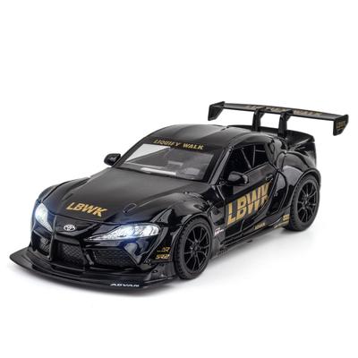1/22 Scale Toyota Supra Alloy Racing Car Model Diecast Sound & Light Toy Modle Home Interior Decoration Children Birthday Gift