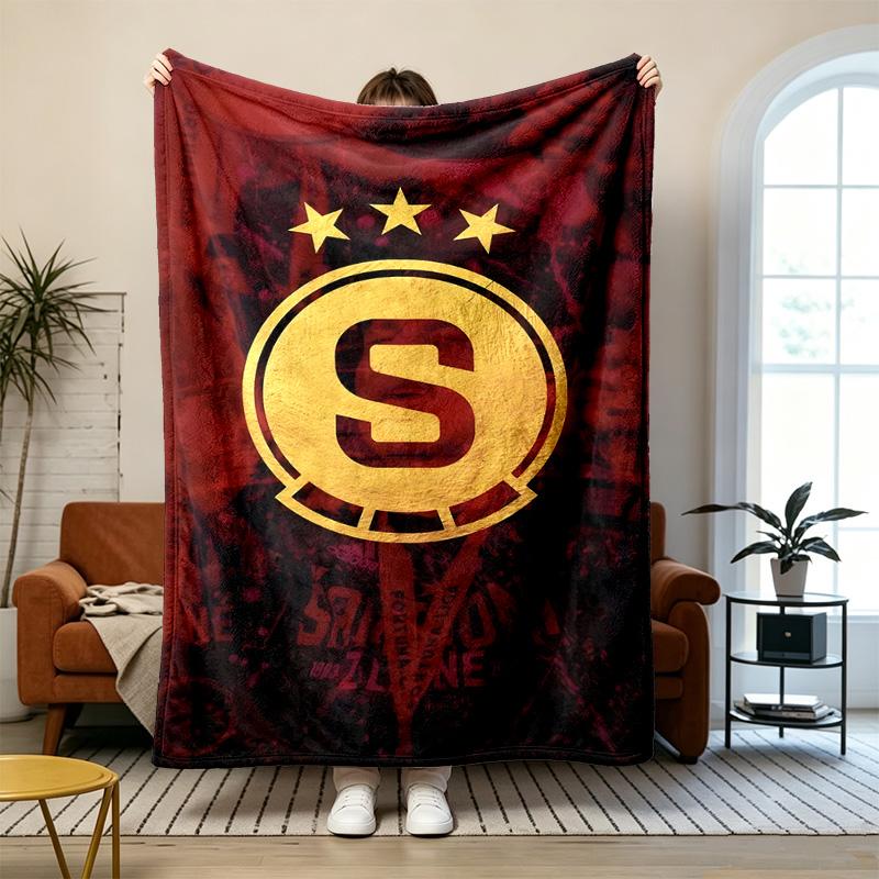 AC Sparta Praha Soft and comfortable flannel Suitable for sofas living rooms outdoor camping travel and also makes a great anniversary gift