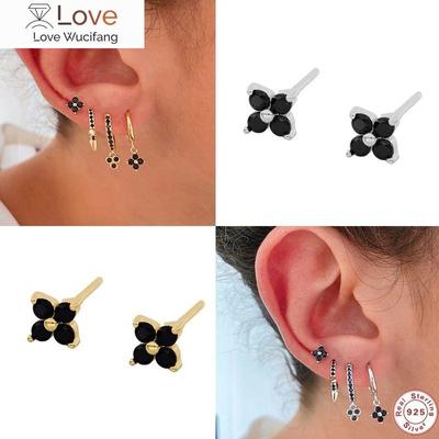 Fashion Simple Real 925 Sterling Silver Earrings For Women Flower Cz Zircon Earings Jewelry Birthday Gifts Pendientes