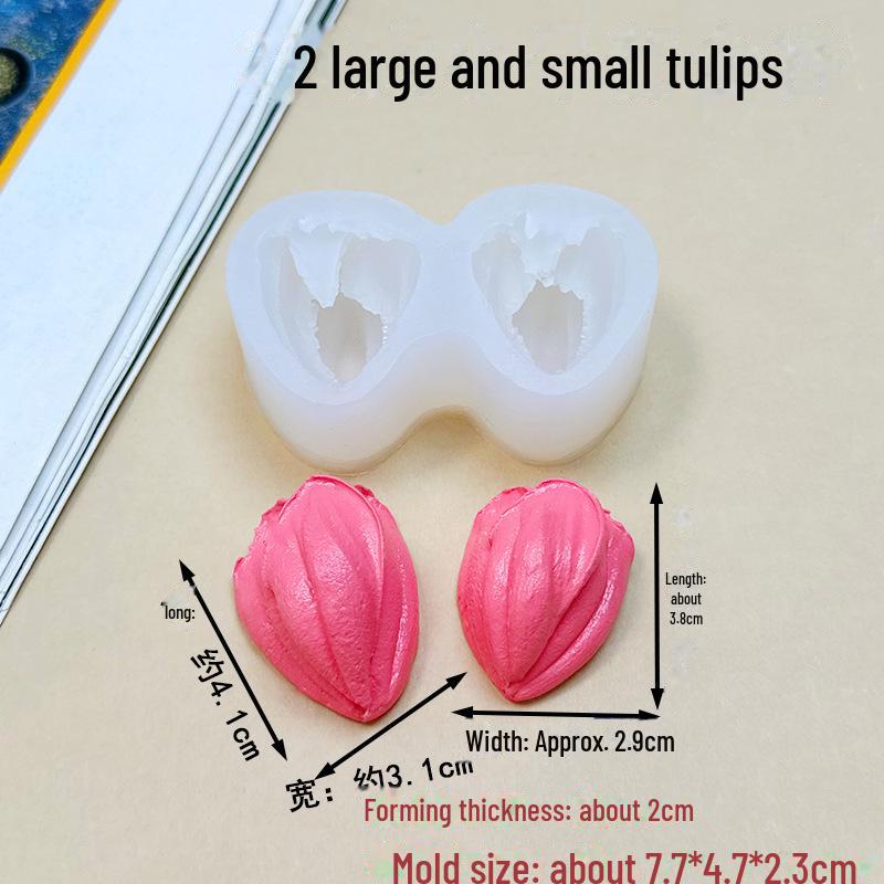 

Силиконовая форма Gesang Flower & Tulip Leaf для мыла и украшения тортов своими руками