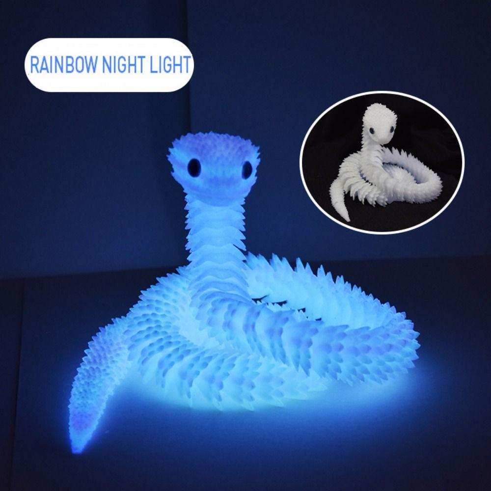 Creative Animal Simulation Model Rotatable 3D Printing Model 3D Printed Snake  Home Decor