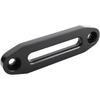 6" Billet Polished Aluminum Hawse Fairlead Load Capacity 3500-5500 LBs with Mounting Hardware for Synthetic Winch Rope (Black, 6")