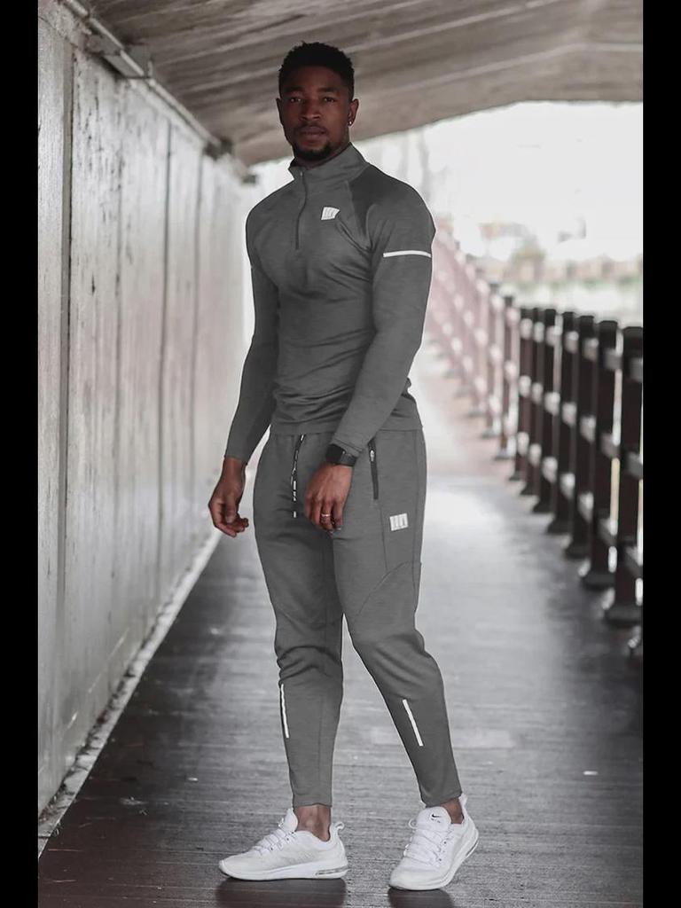 2021 Men's 380g Cotton Sports Suit - Elastic, Breathable Outdoor Jacket, Large Size Fitness Wear