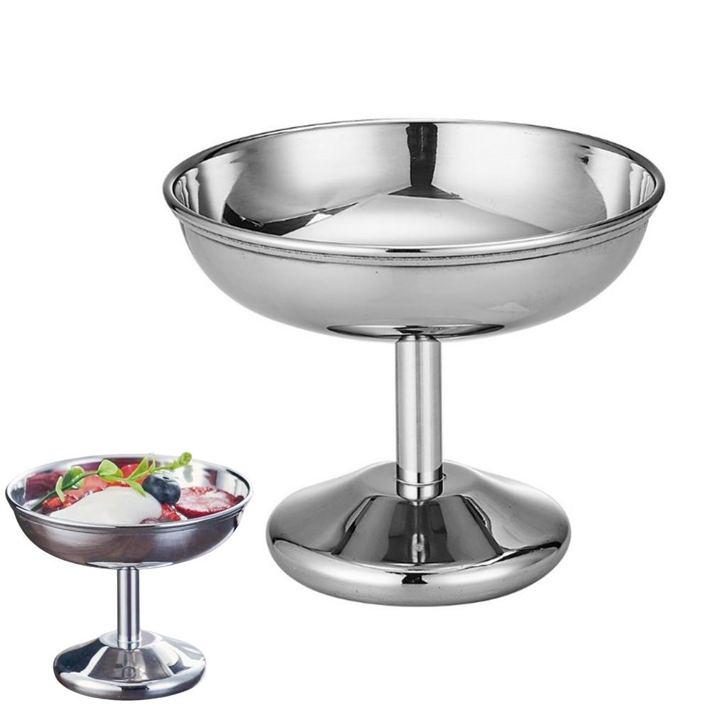 Edelstahl Eisbecher Salatschüssel Dessert Obstteller Geschirr Bar Party Metall Weingläser Küchenwerkzeuge