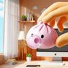 Cute Cartoon Steamed Bun Shaped Soft Bubble Finger Toy Stress Reliever Mini Steamed Bun Squishy Toy