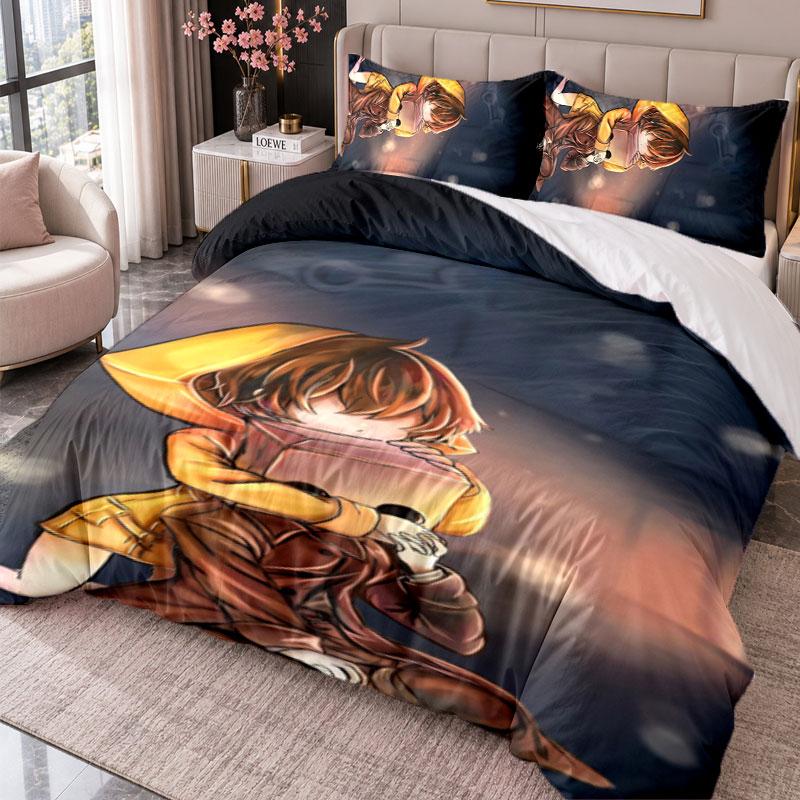 Little Nightmares Six Mono 3Pcs Bedding Set Duvet Cover With Two Pillowcases For Bedroom Home Decoration