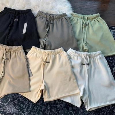 Dubbla linjer Reflekterande shorts Herr Sommar Fempunktsbyxor High Street Lös Enfärgad Enkel Vardaglig