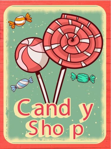 

Sweet Shop Vintage Retro Metal SignAluminum 20x30cm（7.8x11.8inch）