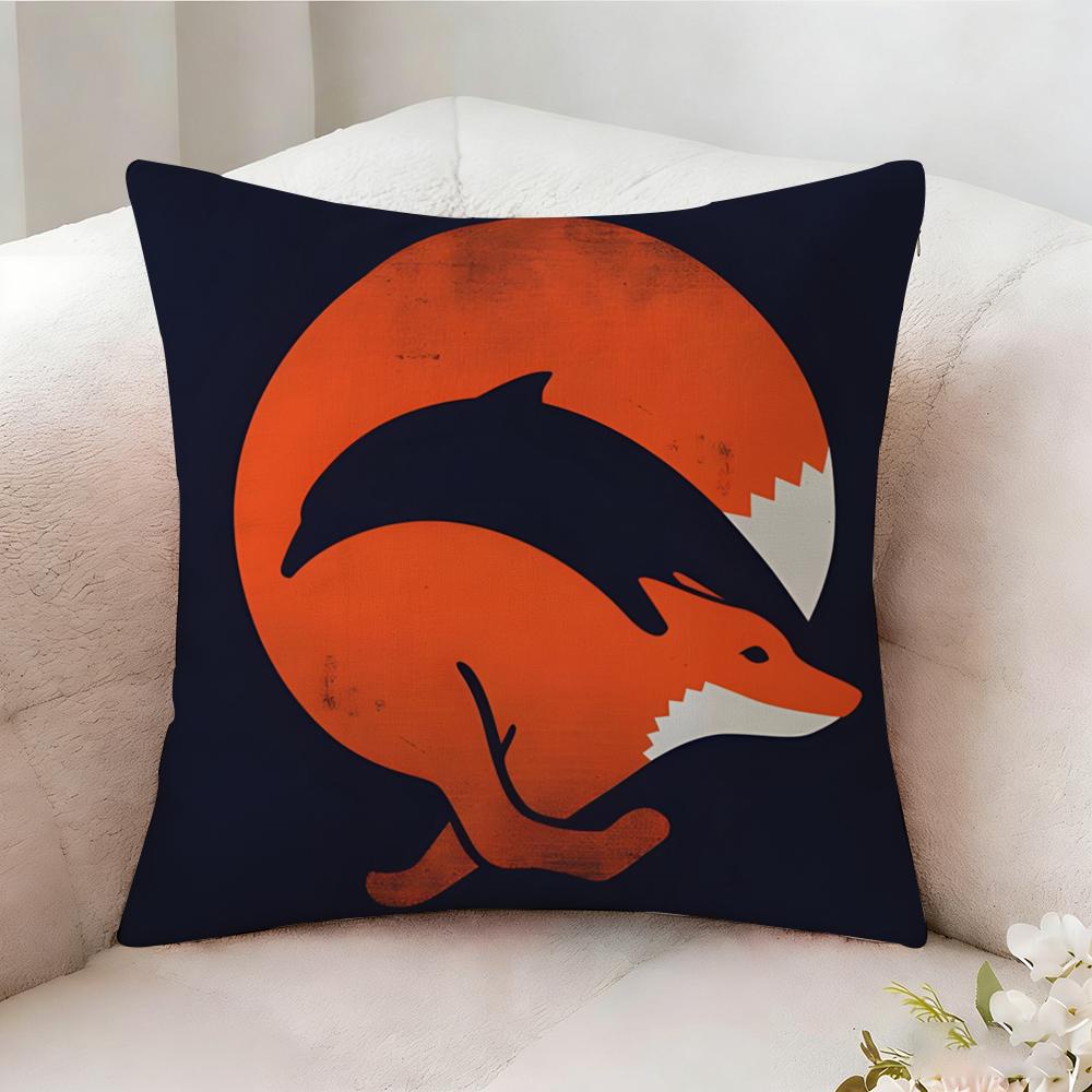 Twin Impression Color Pattern Pillow Case Pillowcase Doublesided Printed Sofa Cushion Bedroom Headboard Pillow