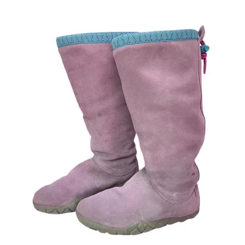 

Нишевый дизайн фиолетовые ботинки женские осень и зима новые нескользящие теплые зимние ботинки круглый носок высокие женские ботинки 40