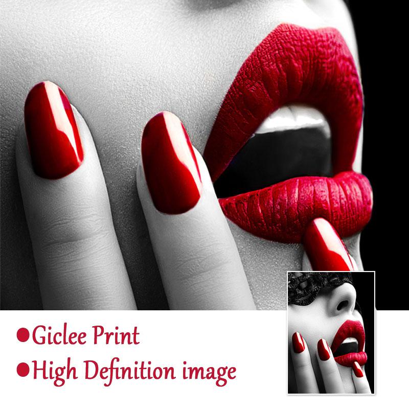 Sexy Red Lips Painting On Canvas Modern Wall Art Black And White Women Poster Desire Girls Print Living Room Decoration Pictures
