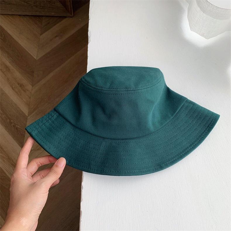 Solid Color Men Women Couple Bucket Hat Korean Version Ins Versatile Basin Hat Summer Big Brim Cotton Bucket Hat