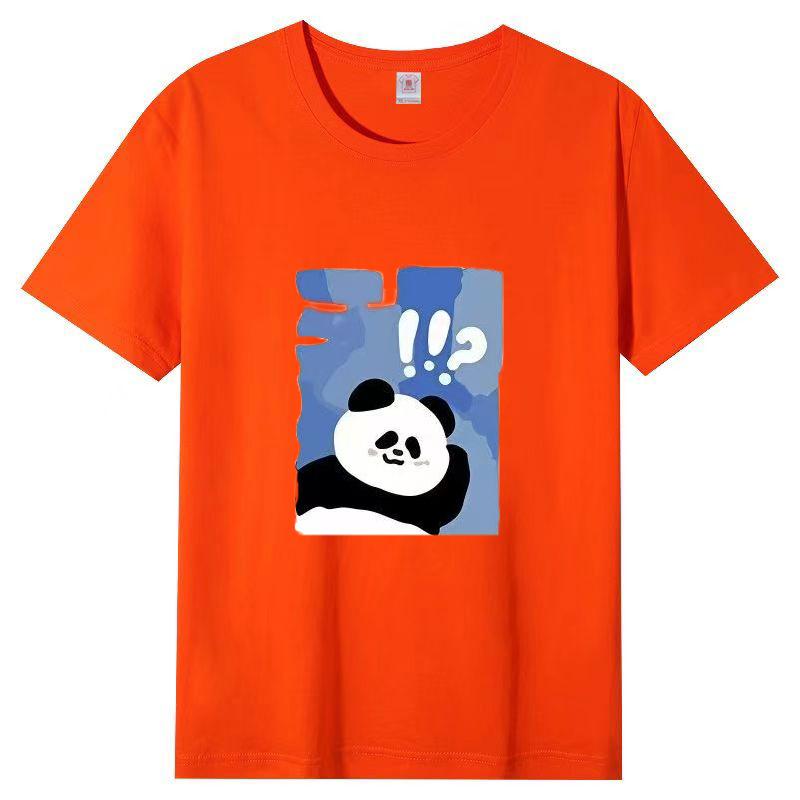 Damer Sommer Populær Kortarmet T-skjorte Bomull Pustende Løs Topp Trykket T-skjorte Casual