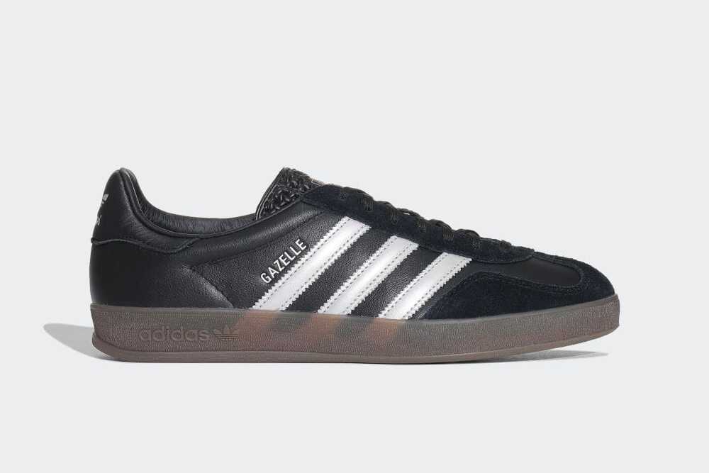 JH8837 Adidas Gazelle Indoor Core Black Matt Silver Gum (Men's)