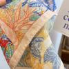 Tropical jungle double-sided two-color silk wool square scarf winter new warm shawl light luxury scarf scarf women