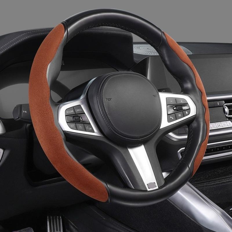 Universal Lenkradbezug 38cm 15inch Wildleder Lenkrad Booster Bezug Für Auto Rutschfester Schutz Zubehör