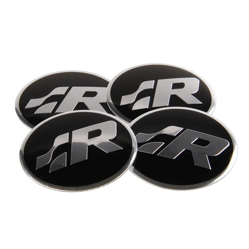4pcs 56mm Car Wheel Center Sticker for ABT Golf 5 6 Polo Passat Tiguan CC Bettle Bora Touran MK4 Scirocco Santana
