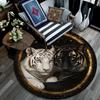 Cartoon Print Round Area Rug,Carpet Rug for Living Room Bedroom Sofa Playroom Decor,Non-slip Floor Mat