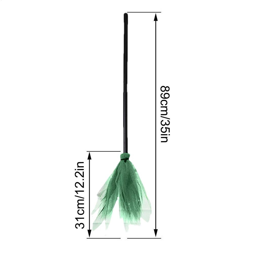 1pcs Halloween Party Witch Broom Kids Plastic Cosplay Flying Broomstick Props For Masquerade Halloween Cosplay