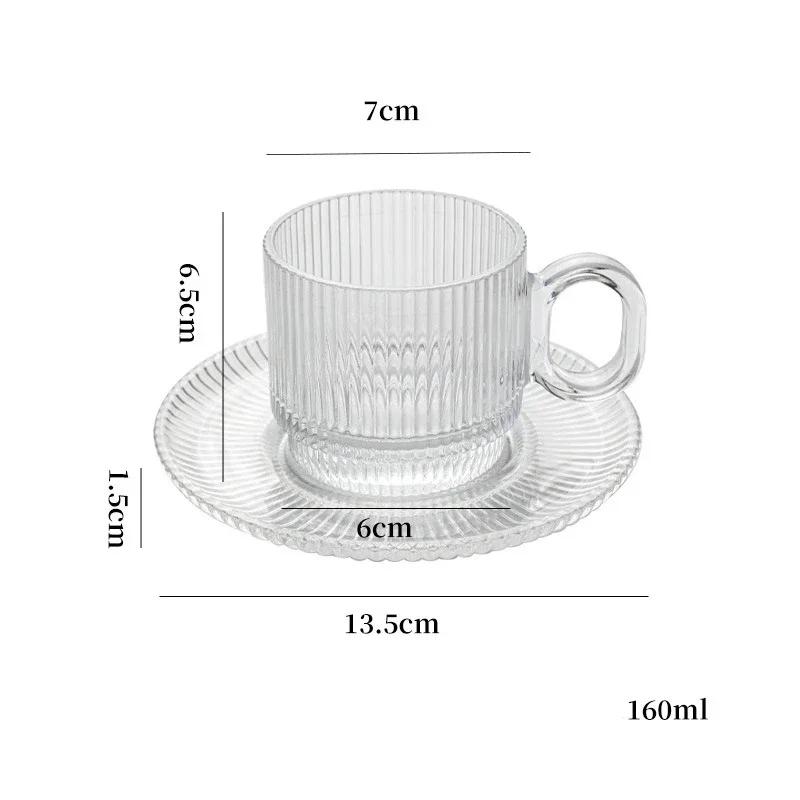 

Высококачественные кофейные чашки в американском стиле, легкие, роскошные, стеклянные кофейные чашки для послеобеденного чая, домашнего завтрака, овсянки, йогурта