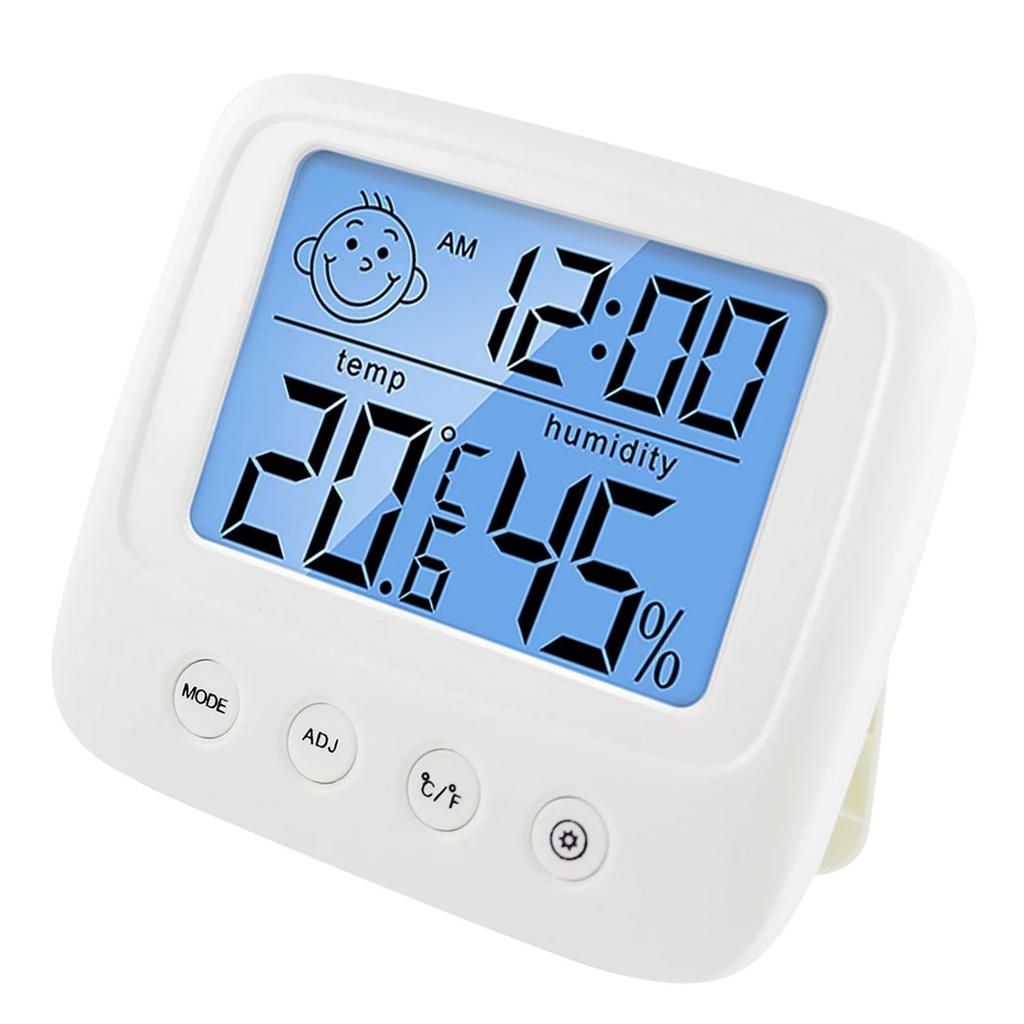 Indoor Temperature Humidity Meter Smile Face Model Alarm Date Display with Backlight Room