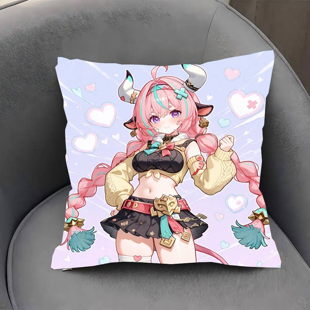 Varesa Anime Spel Genshin Impact Kuddfodral Soffkuddeöverdrag Rum Heminredning