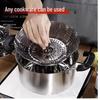 Stainless Steel Folding Telescopic Steamer: Multi-Functional, Available in Small and Large Sizes for Kitchen Use, Ideal for Xiaolongbao.