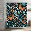Colorful Floral Butterfly Shower Curtain Waterproof Bath Decor with Hooks Included Perfect for Bathroom Renovations and Kids' Ro