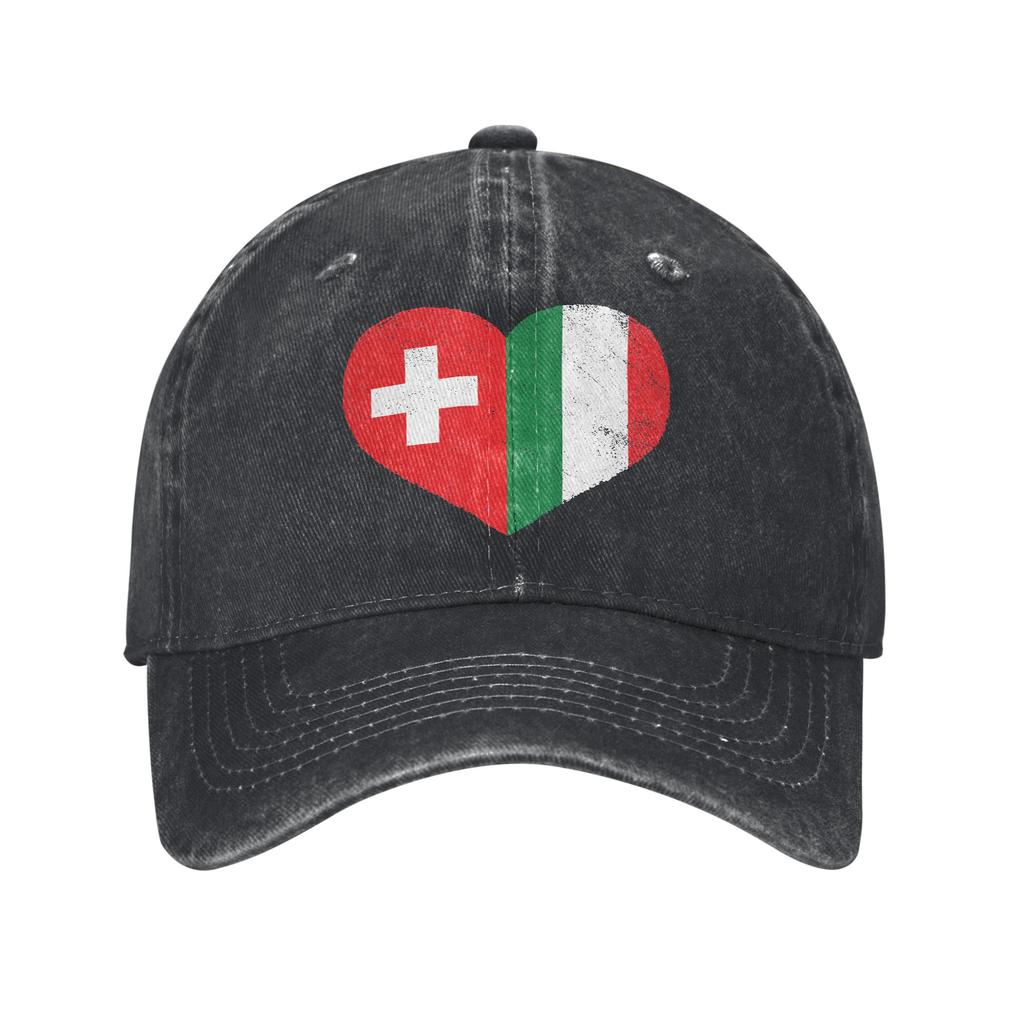 Swiss Switzerland Flag Trucker Hat Merch For Unisex Baseball Caps Retro Headwear Cap Adjustable
