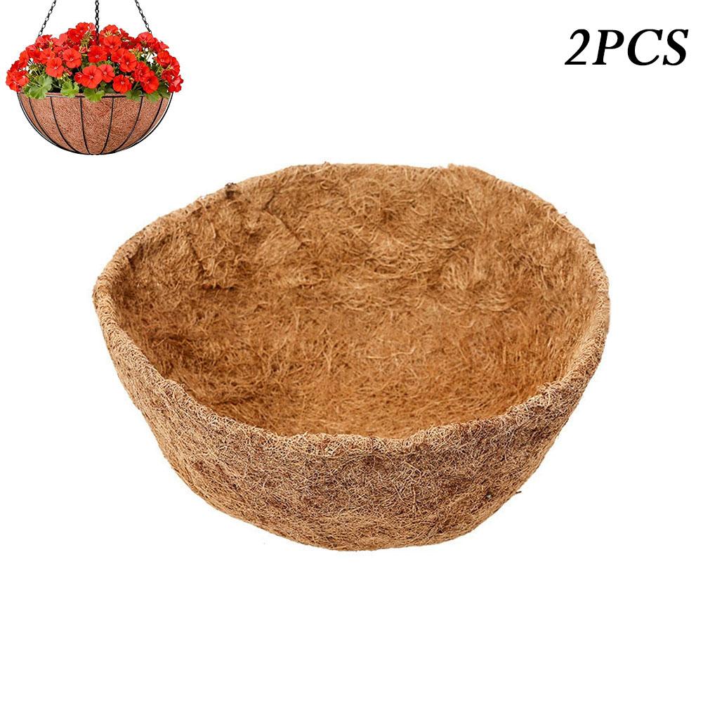 Coconut Flower Pot Liners Coconut Fiber Wall Planter Replacement Liner Thick Natural And Durable Pot Mat Coco Liner For Balcony