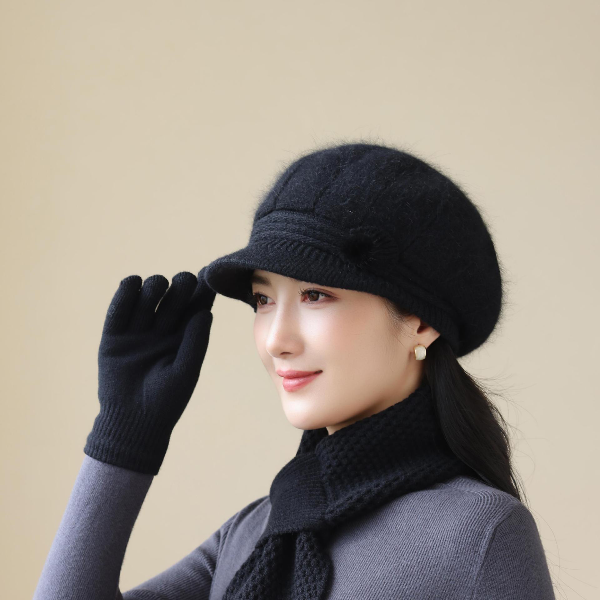 

Новые осенне-зимние шерстяные шапки для пожилых и бабушек, теплые вязаные шапки для мам среднего и пожилого возраста, хлопковые шапки, женские шапки one size